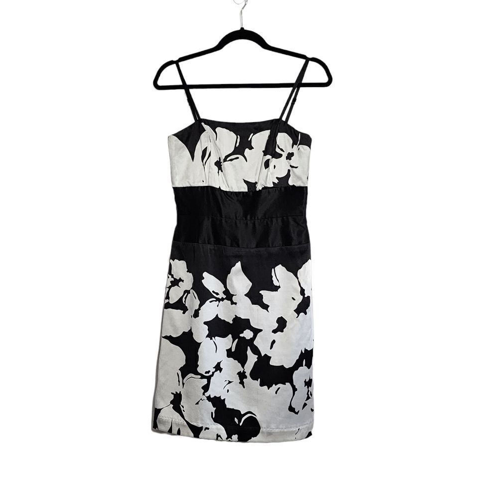 Suzi Chin for Maggy Boutique black & white silk dress